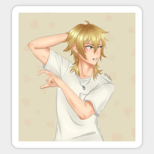 Ensemble Stars Kaoru Half Heart Sticker by Lilynee-